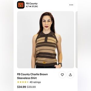 Brand New FB County Charlie Brown sleeveless shirt